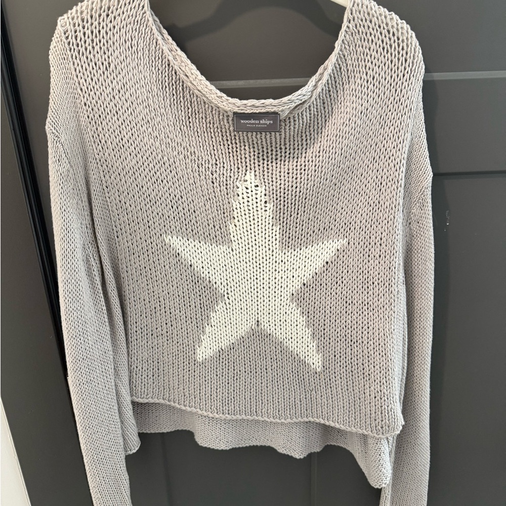 Wooden Ships Gray Star Sweater